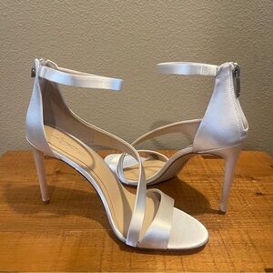 Imagine by Vince Camuto White Satin Rieta Sandal